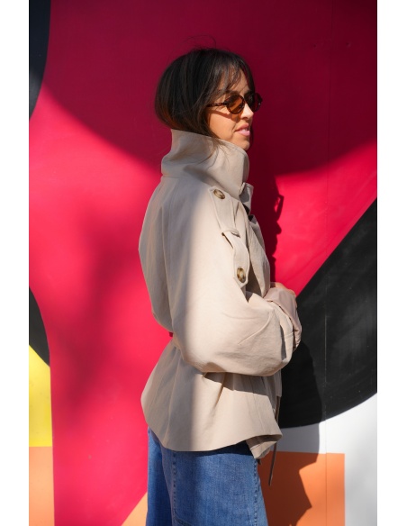 CHLOE Beige kurze Trenchcoat