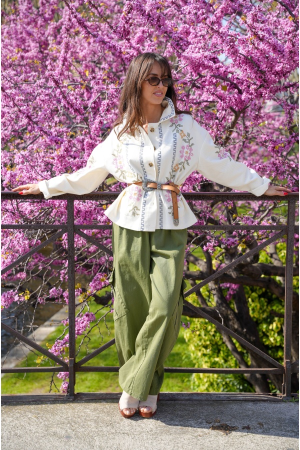 Pantalón Ancho Caqui Johanna WIK