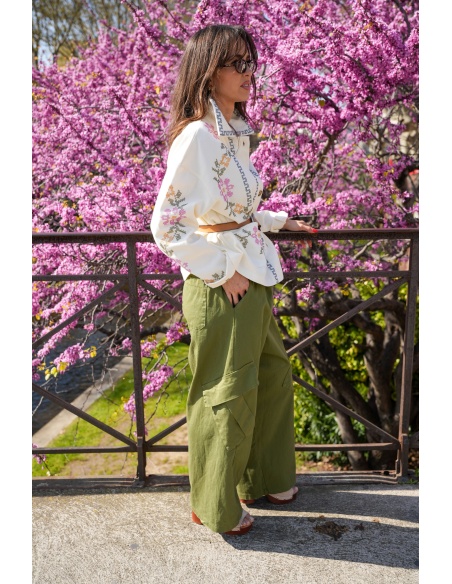 Wide Khaki Pants Johanna WIK