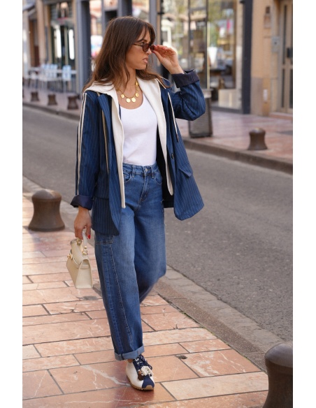 Veste Blazer Capuche Marine HOUSTON