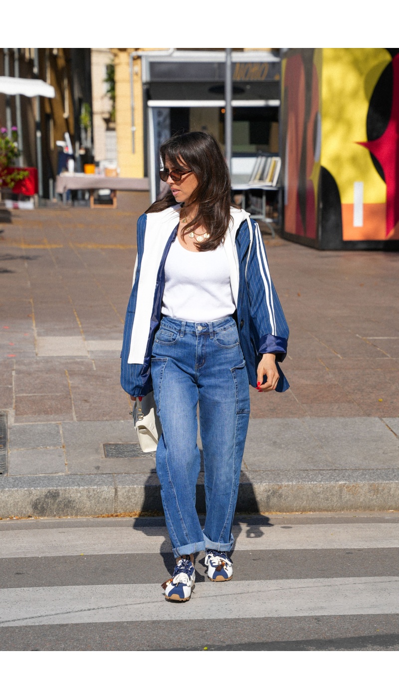 Veste Blazer Capuche Marine HOUSTON