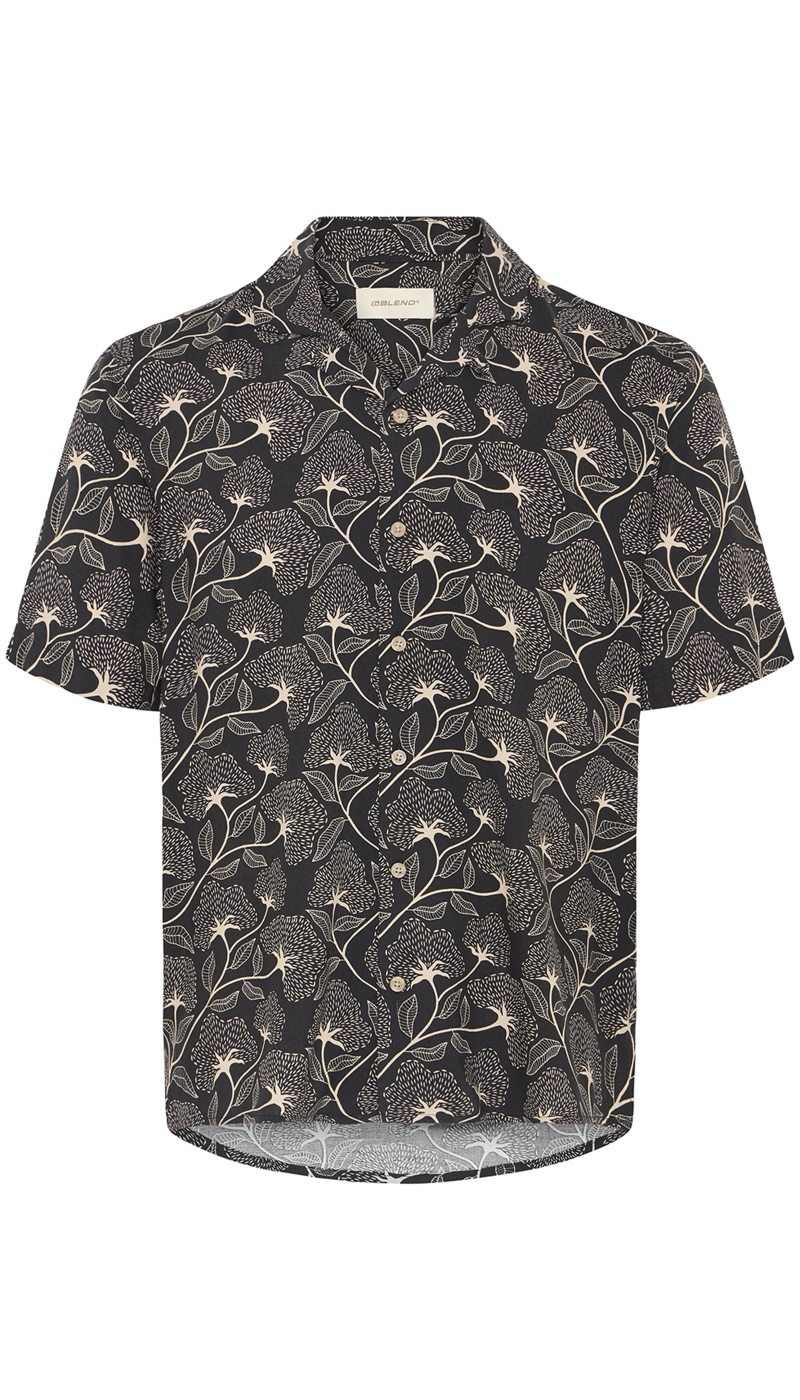 Camicia a fiori neri BHARIAN