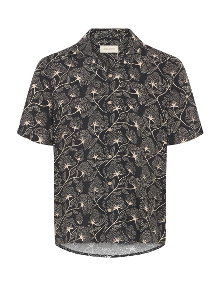 Camisa Flores Negra BHARIAN