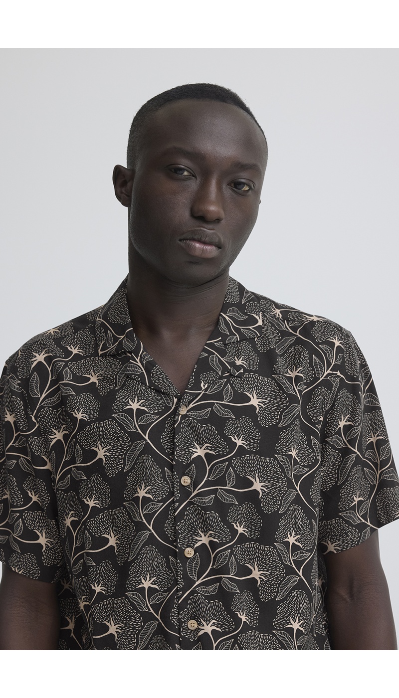 Chemise Fleurs Noir BHARIAN