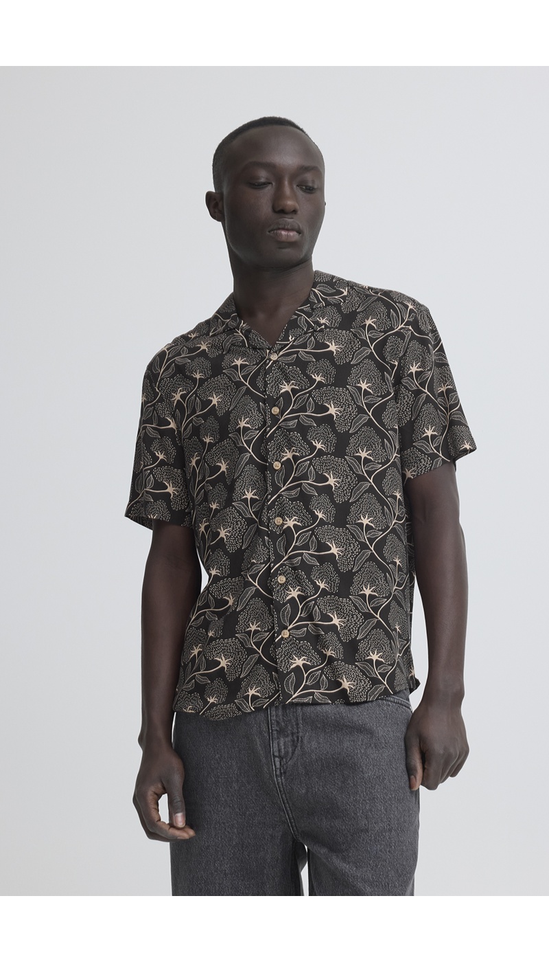 Chemise Fleurs Noir BHARIAN