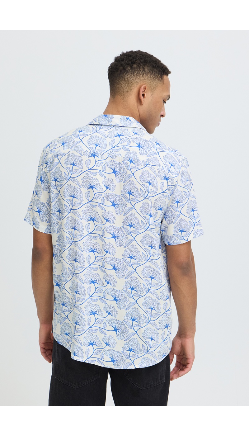 Camisa Flores Blanca BHARIAN