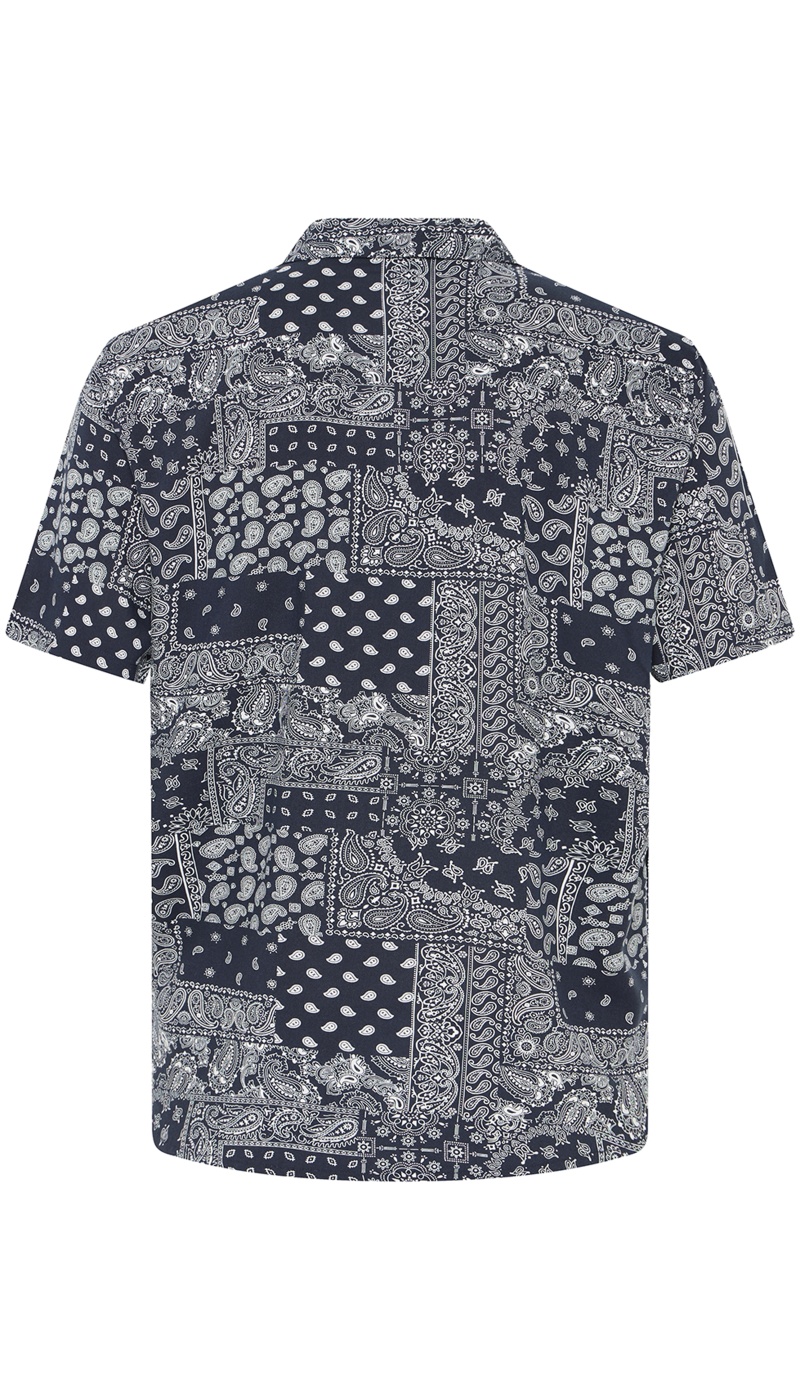 BHASLAK Navy Bandana Shirt