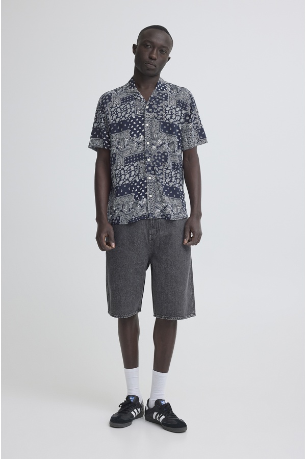 BHASLAK Navy Bandana Shirt