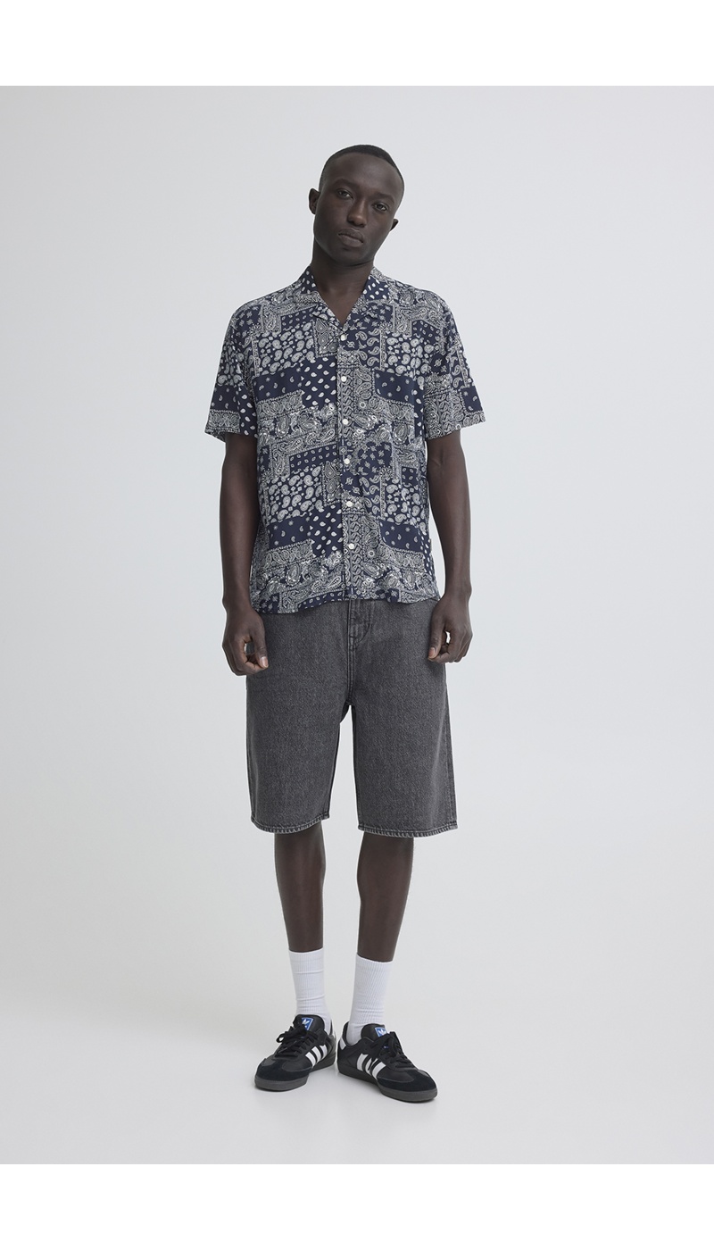 BHASLAK Navy Bandana Shirt