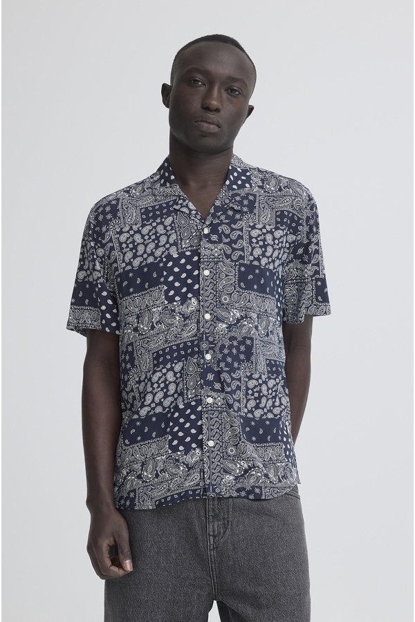 BHASLAK Navy Bandana Shirt 2