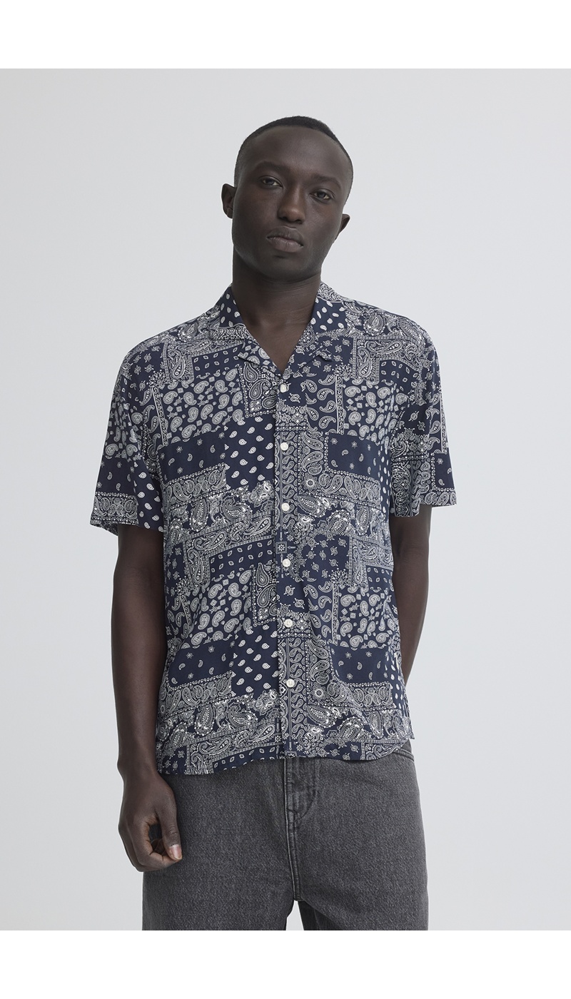 BHASLAK Navy Bandana Shirt