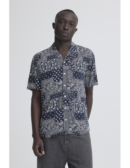 BHASLAK Navy Bandana Shirt