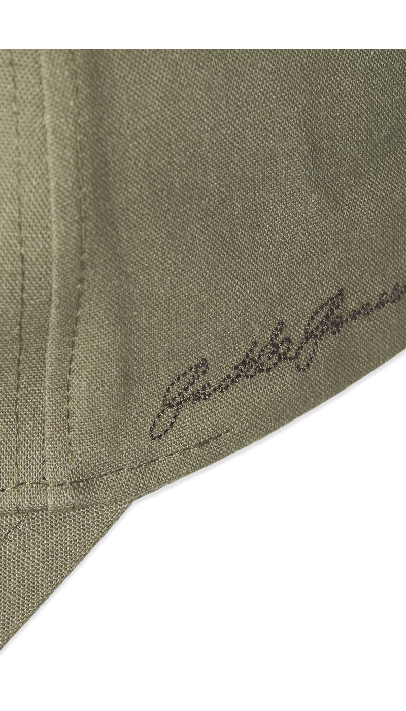 JACBASE Dusty Olive Linen Cap