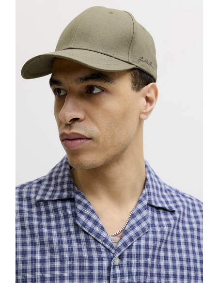 Gorra JACBASE Dusty Olive de lino