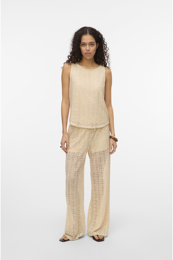 Pantaloni in betulla macramè VMMAYA