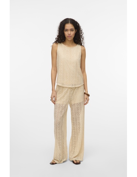 Pantaloni in betulla macramè VMMAYA