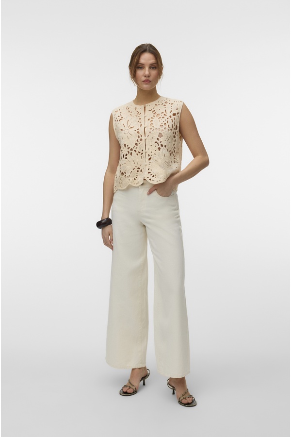 Top Macramé Bone White AWALISON