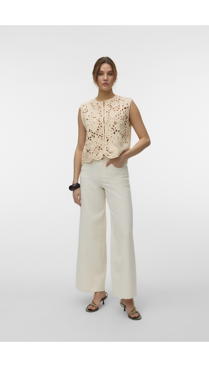 Top Makramee Bone White AWALISON