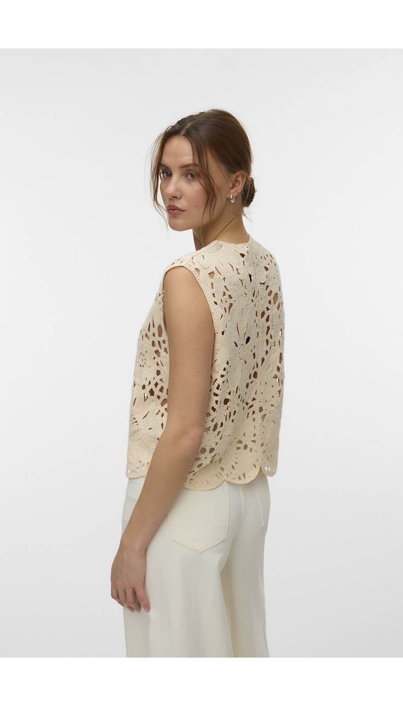 Top Makramee Bone White AWALISON