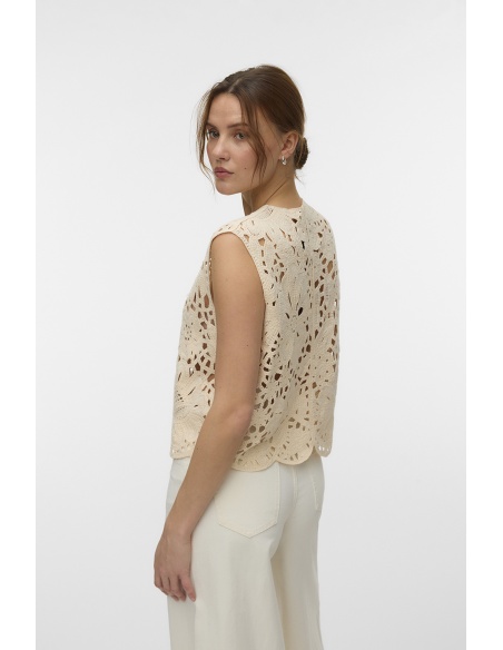 Top Macramé Blanco Hueso AWALISON