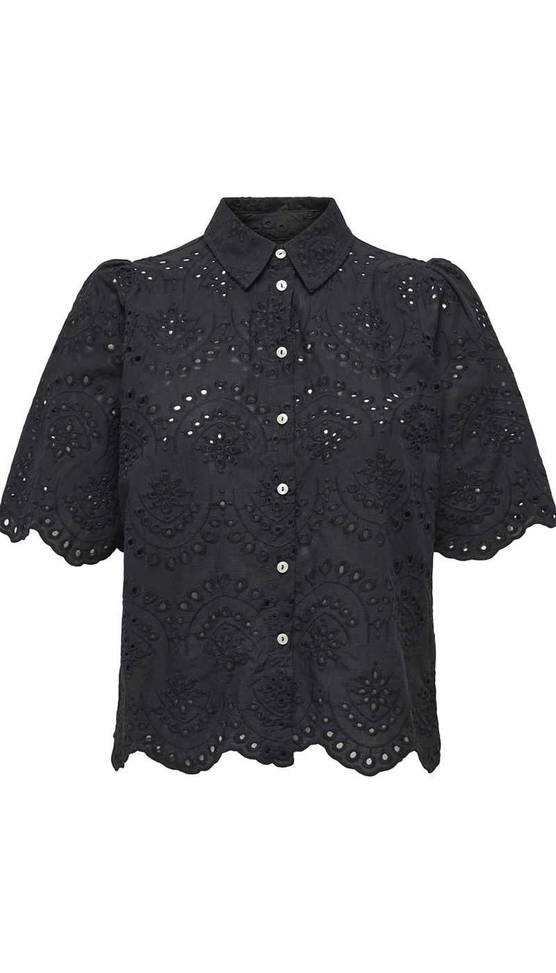 Camisa Bordada Negra ONLVALAIS