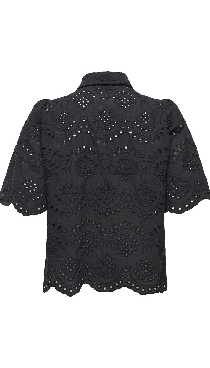 Black Embroidered Shirt ONLVALAIS