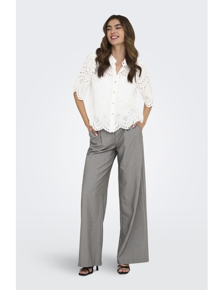 Camicia ricamata Cloud Dancer ONLVALAIS