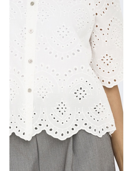 Camisa bordada Cloud Dancer ONLVALAIS