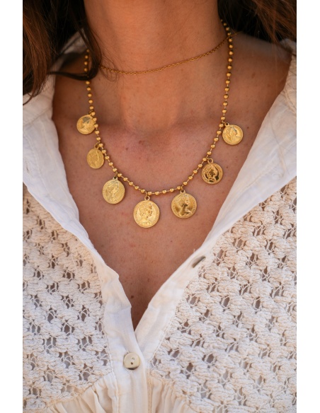 Collana MARIA con pesos dorati