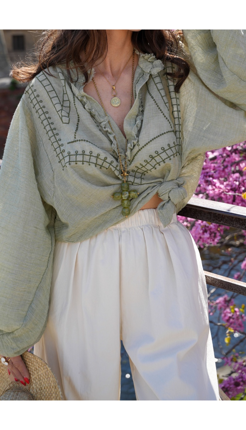 GIHA Green Cross Necklace