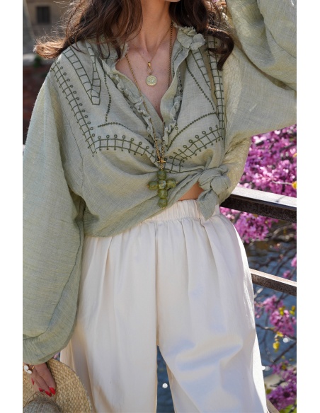 GIHA Green Cross Necklace