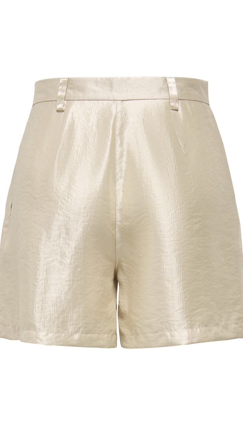 Oatmeal Satin Shorts ONLGRACE