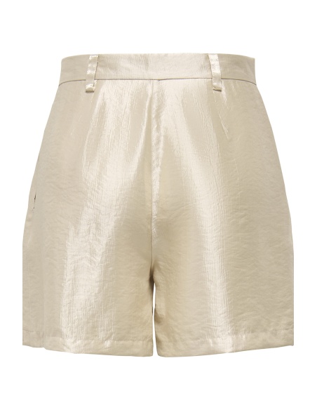 Oatmeal Satin Shorts ONLGRACE
