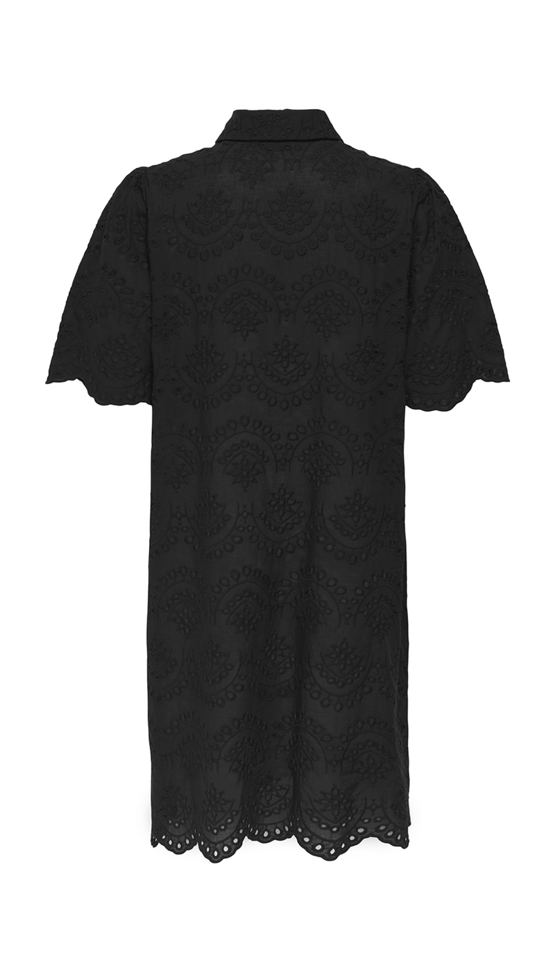 Black Embroidered Dress ONLVALAIS