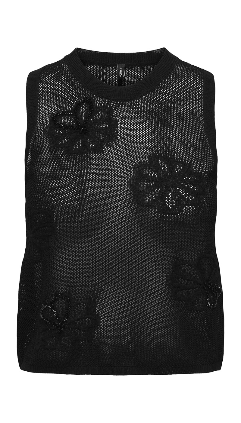 Top in maglia Nero ONLIVY