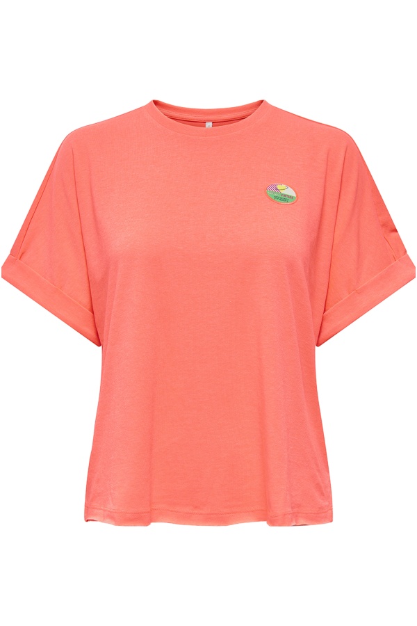 Fiery Coral T-shirt ONLMINNA