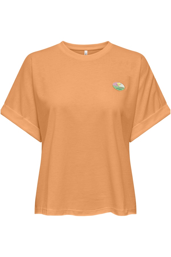 Orangefarbenes T-Shirt ONLMINNA