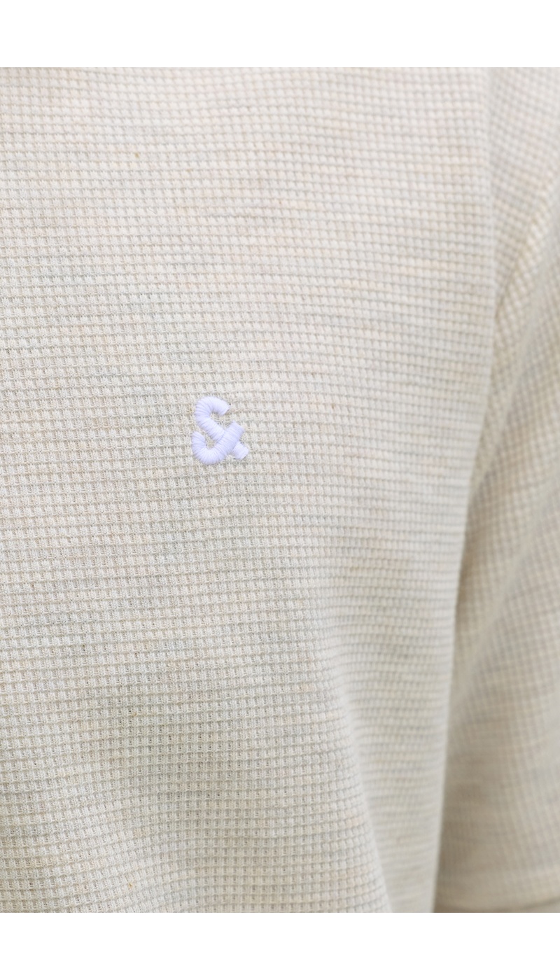 Poloshirt Antikweiß JJEAUSTIN