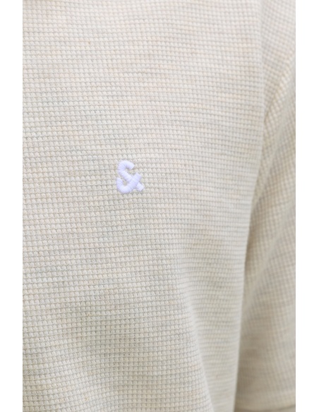 Poloshirt Antikweiß JJEAUSTIN