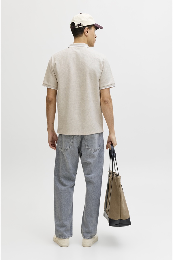 Poloshirt Antikweiß JJEAUSTIN 2