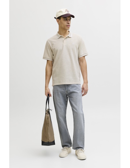 Poloshirt Antikweiß JJEAUSTIN