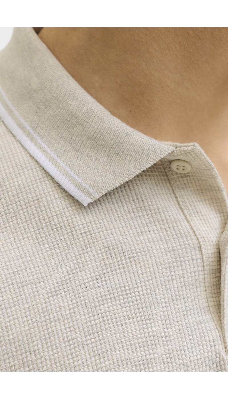 Poloshirt Antikweiß JJEAUSTIN