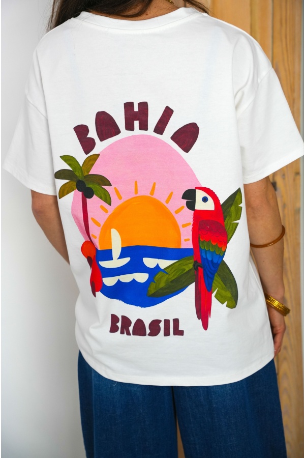 MODAS Y CREATIONES ANGELINA SL  BLANC T-SHIRT MC FEMME