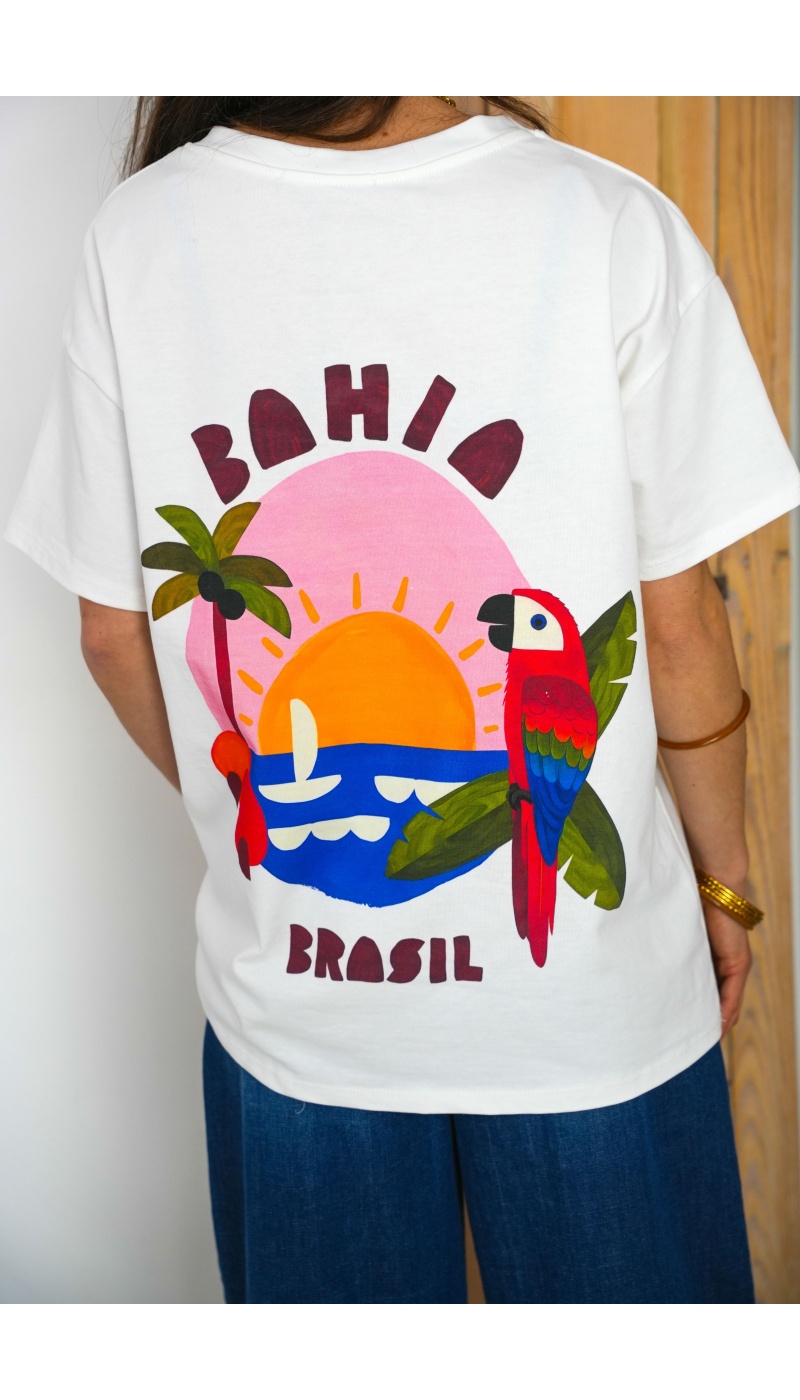 MODAS Y CREATIONES ANGELINA SL  BLANC T-SHIRT MC FEMME