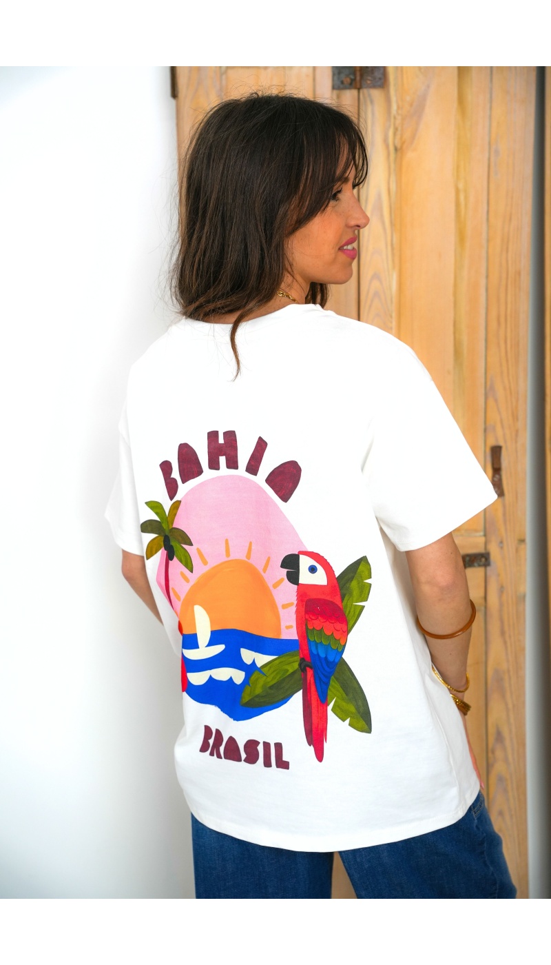 MODAS Y CREATIONES ANGELINA SL  BLANC T-SHIRT MC FEMME