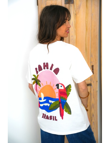 MODAS Y CREATIONES ANGELINA SL  BLANC T-SHIRT MC FEMME