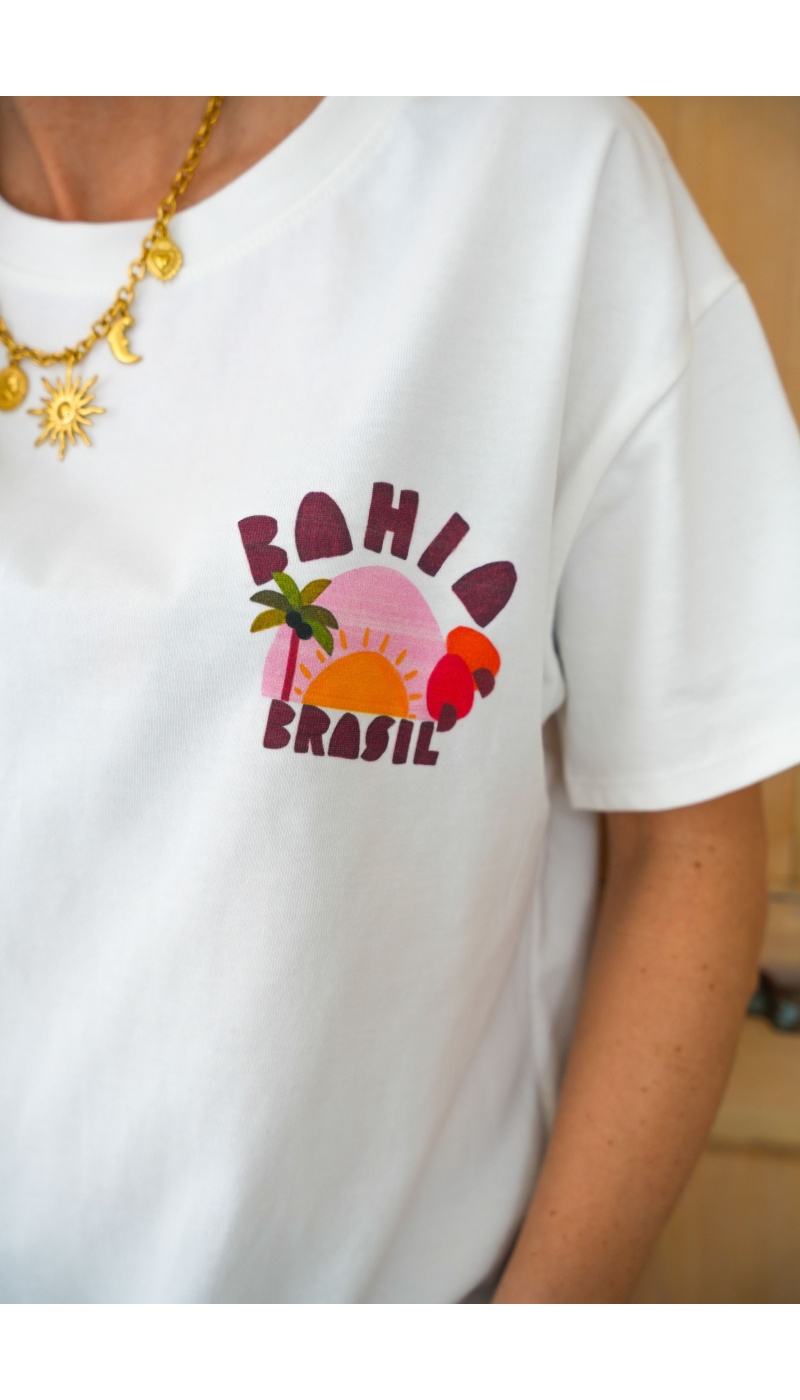 MODAS Y CREATIONES ANGELINA SL  BLANC T-SHIRT MC FEMME