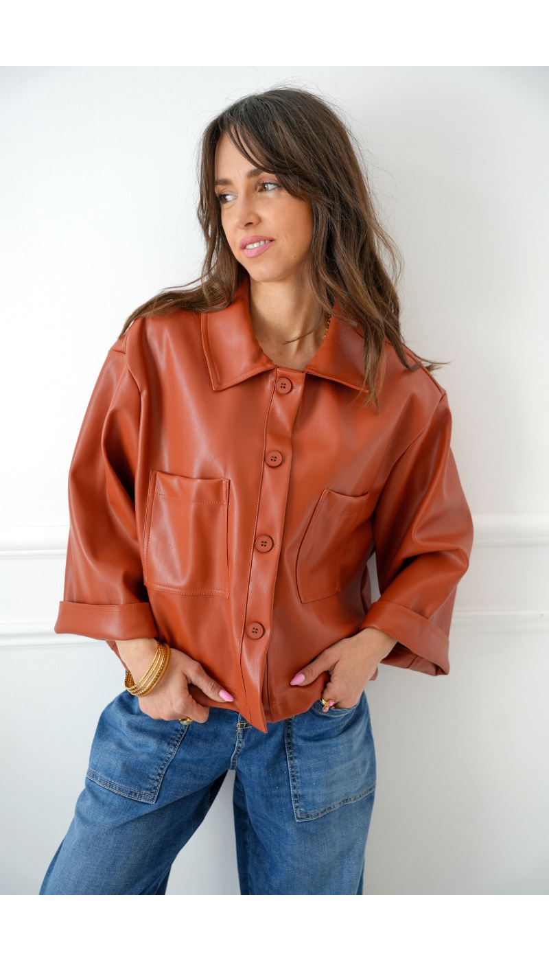 Faux Rust Jacket Johanna LOREN - Elegance and Style