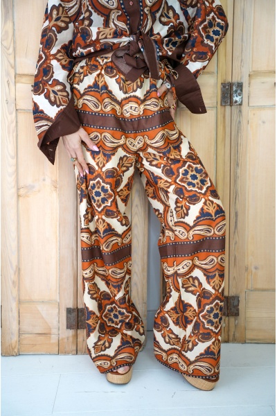 Pantalon Imprimé Brique KAYL - Style et Confort Élégant 2