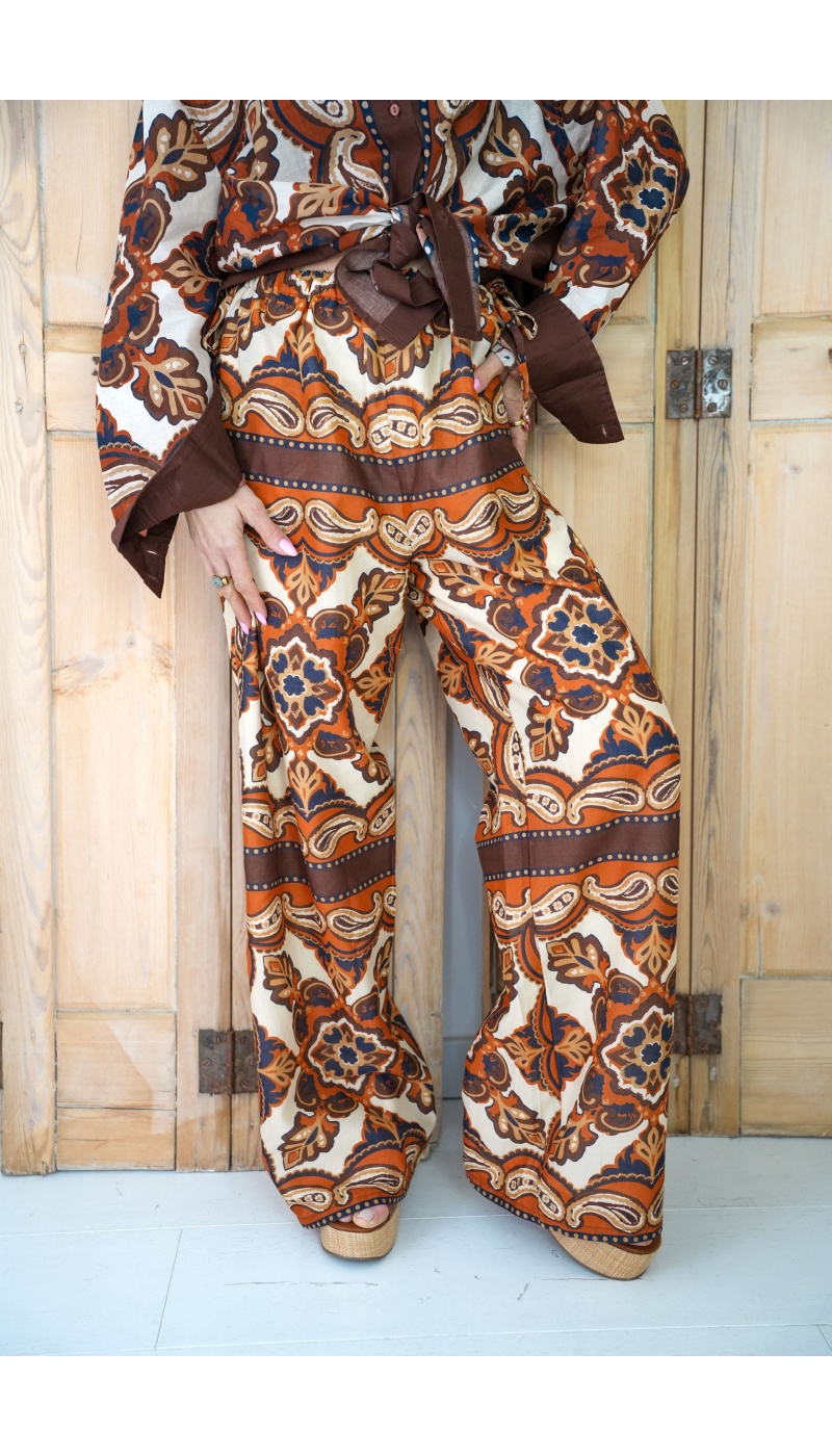 Pantaloni con stampa mattoni KAYL - Stile elegante e comfort